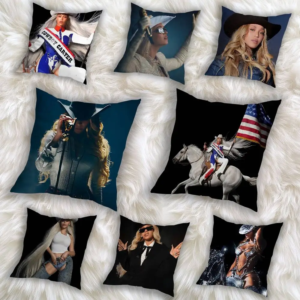 

B-BEYONCE-ES Cowboy Carter Pillow Case Sofa Living Room Bedroom Headboard Backrest Cushion Square Cushion Nap Time