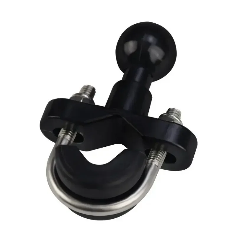 Motorcycle U-shaped Base Rearview Mirror Fixed Ball Head Thin Tube Mobile Phone Bracket Handlebar U-lock 1PC