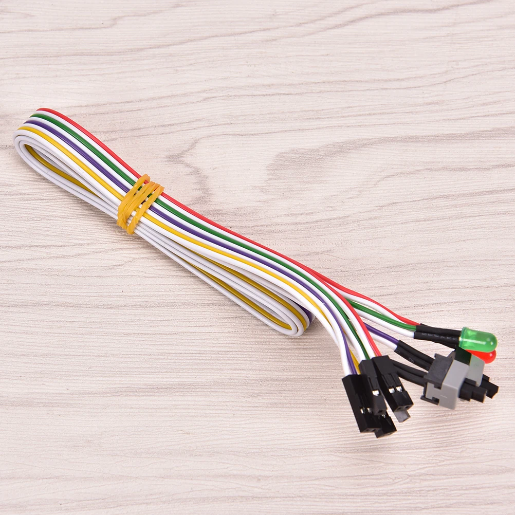 ATX PC Compute Motherboard Power Cable 2 Switch On/Off/Reset W/ LED Light 68cm-F(x)