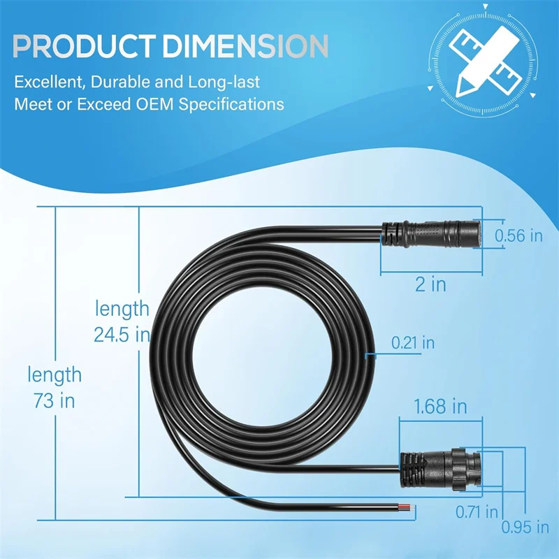 ANX 000-14070-001 Xdcr Adapterkabel 7-Pin Transducer-Adapter Y-Kabel Passend für Lowrance HOOK2 4X Modelle – Detail 3