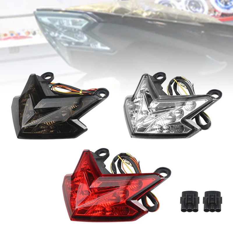 Enquêter de freinage à LED pour moto, feu arrière pour Z125, Z800, ZX6R, accessoires de feux arrière de signalisation