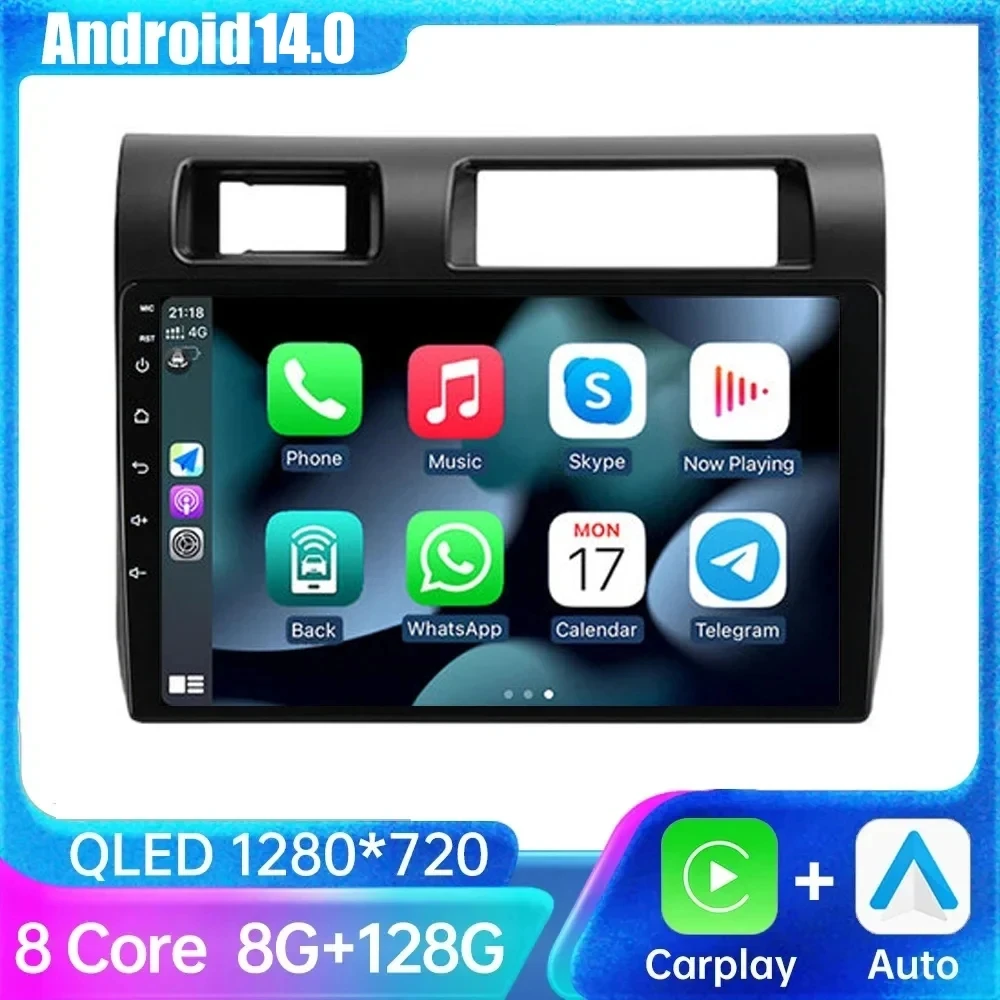 

Беспроводное радио CarPlay Android 14 для Toyota Pickup Land Cruiser LC 79 2007-2020, мультимедийный плеер, стереонавигация, головное устройство