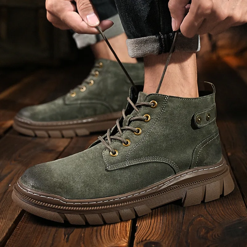 Ботинки из натуральной кожи, осенне-зимние мужские модные стили для работы и бизнеса, отдыха, офисная уличная обувь, роскошная качественная обувь