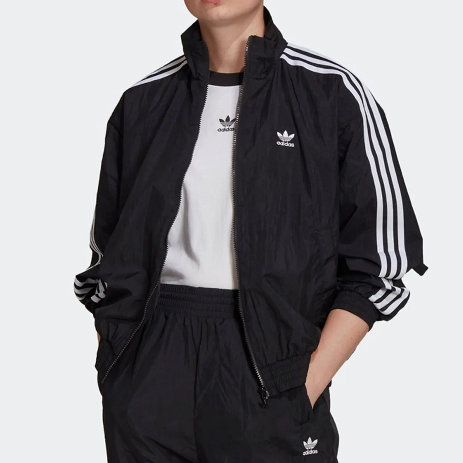 

Adidas Authentic Three Leaves Women's Woven Stand Collar Sports Jacket Outerwear GN2928
