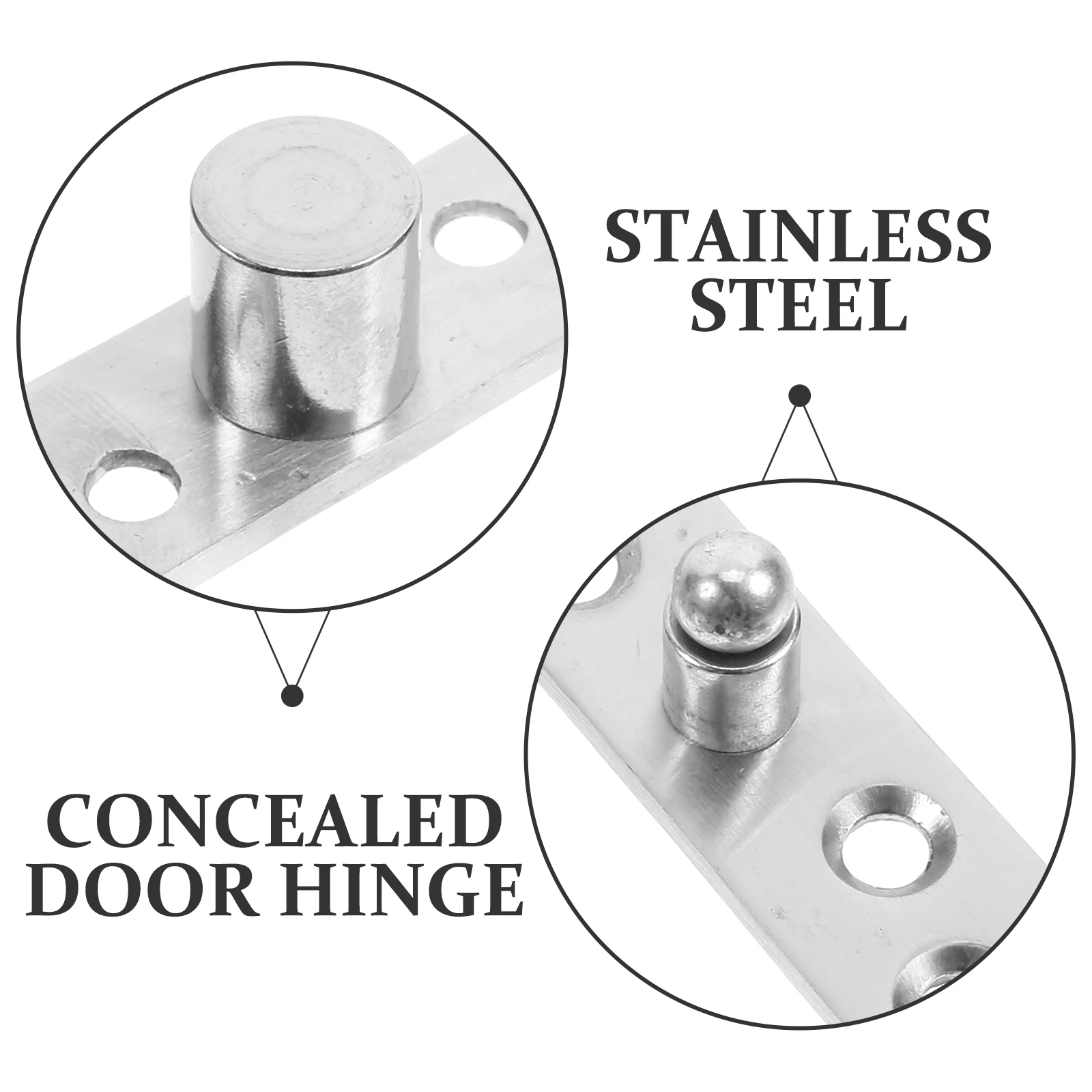 

2pcs Rotating Hinges Hidden Pivot Small Door Kitchen Cabinets Stainless Steel 360Degree Rotation Durable Smooth