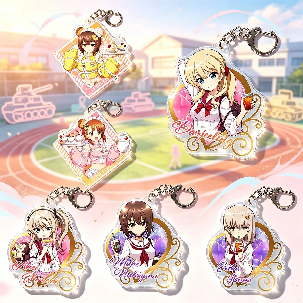 Girls und Panzer Nishizumi Miho Megumi Darjeeling Shimada Arisu Maho Nishizumi Erika Itsumi Anime Acrylic Pendant Keychain