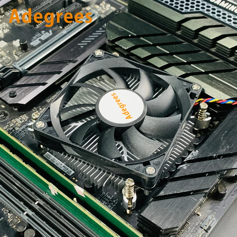 80MM MINI CPU Air-Cooled Cooler 4PIN PWM Tower PC Processor Slim Fan for Intel LGA 1155 1156 1150 1151 1366 1700 1200 Ventilador
