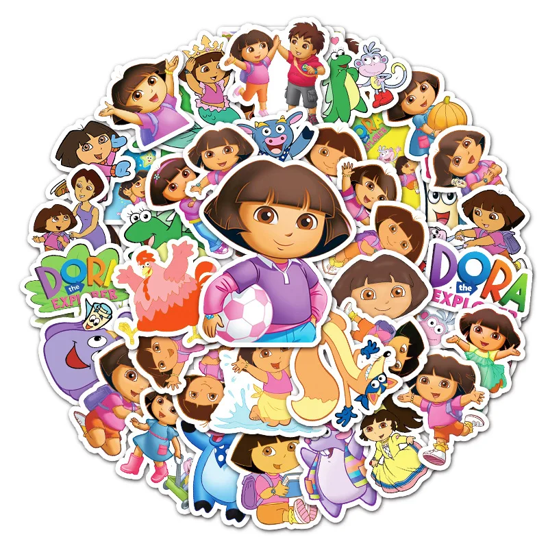 50Pcs/Set Cartoon princess Doraed stickers wall stickers for children gift reward rooms decoration Toys Gifts