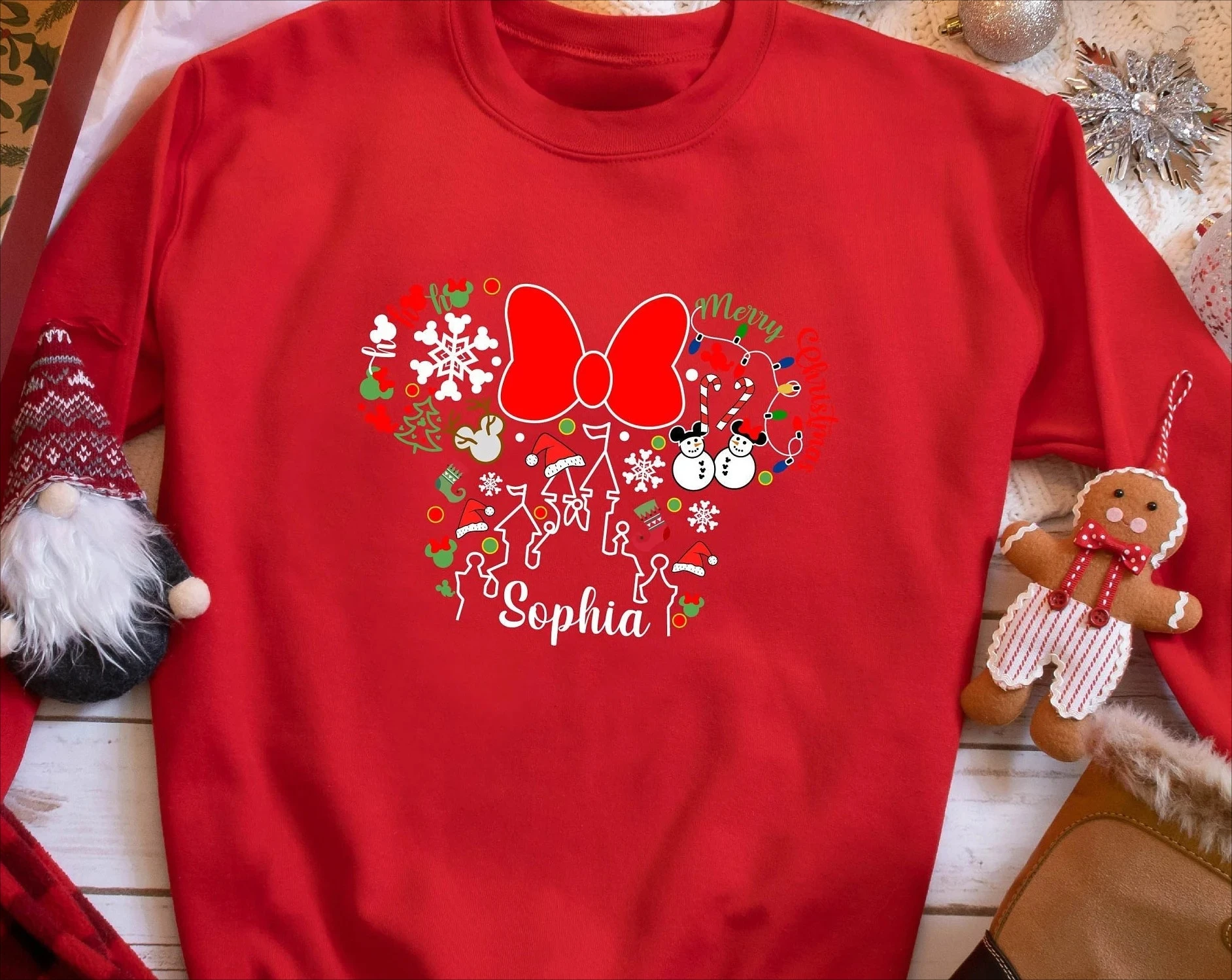 ディズニー ミニーマウス レディース ラウンドネック スウェットシャツ プルオーバー ユニセックス フリース ファッション カジュアル 秋と冬 オーバーサイズ ストリートウェア