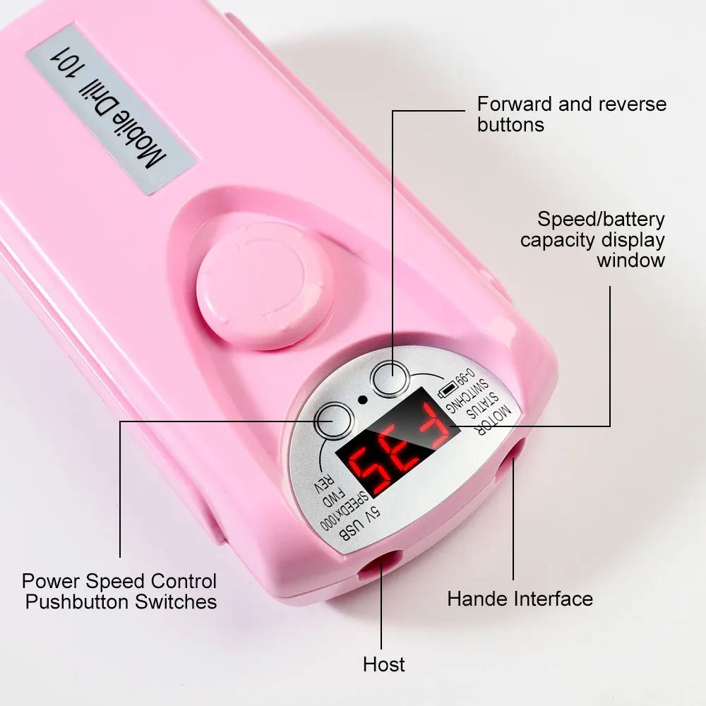 35000 دورة في الدقيقة الكهربائية مسمار الحفر المهنية مخرطة آلة قاطعة المطحنة منخفضة الضوضاء الكهربائية ساندر هلام تلميع ملف الأظافر عدة