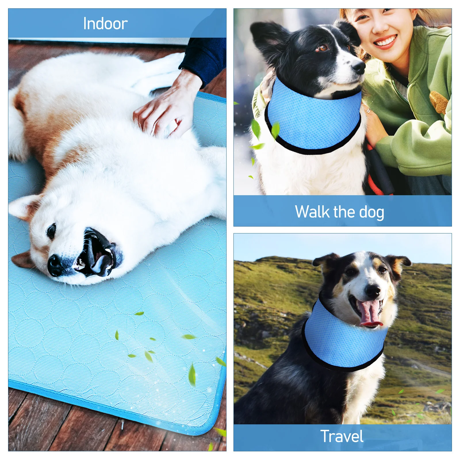 

Dog Collar Ice Silk Scarf Breathable Lightweight Cooling Mat Pad Summer Pet Supplies For Small Medium Dogs Self Cooling Bandana