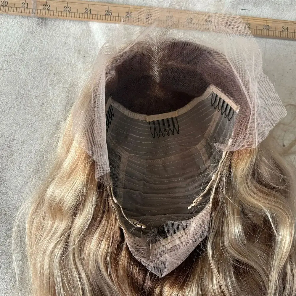 العسل شقراء يسلط الضوء على شعر مستعار طويل البرازيلي باروكة من شعر طبيعي 28 "26" 150% 13x4 الدانتيل شعر مستعار أمامي سوبر التخليص قطعة واحدة اليسار #6