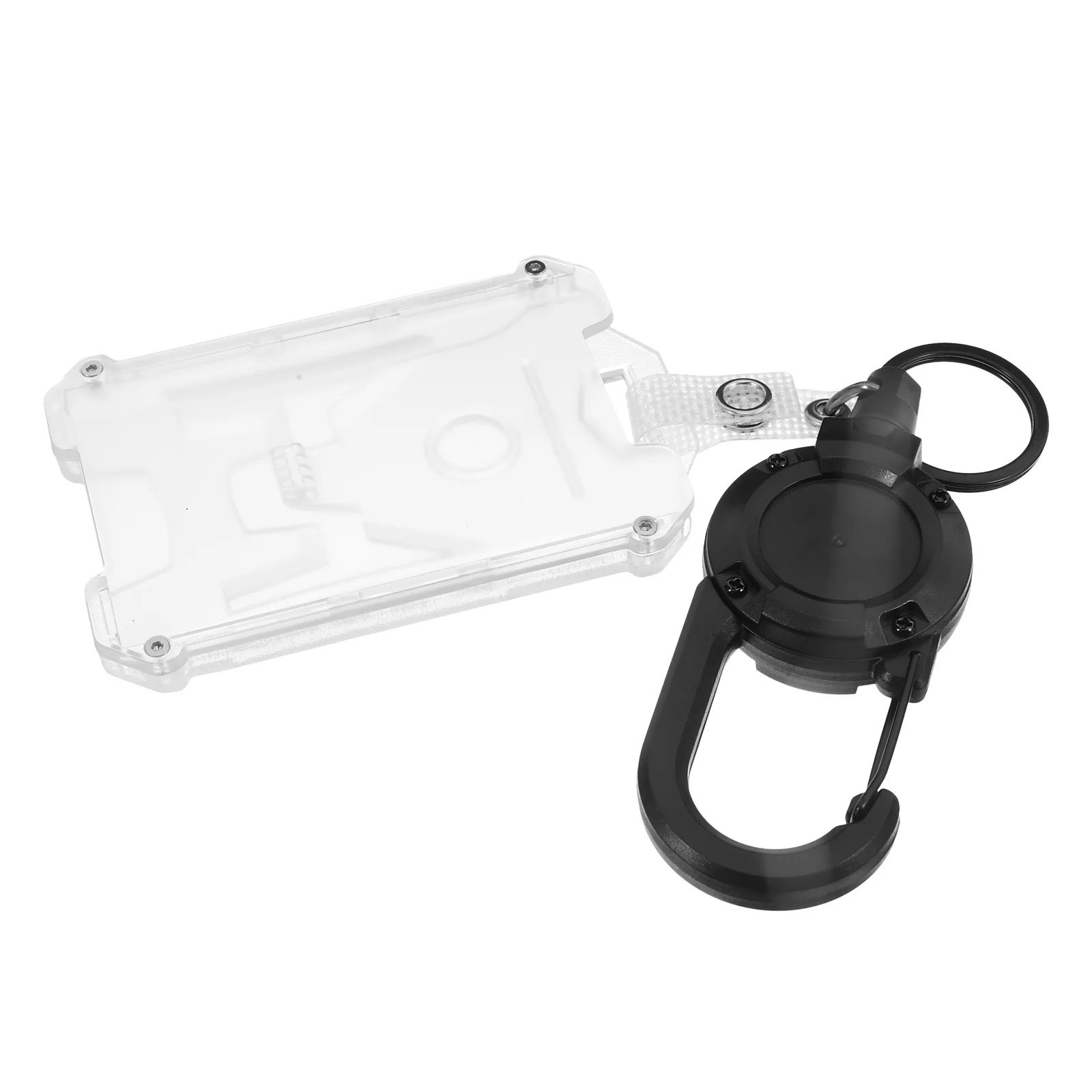 

1 set Id Badge Holder Abs Pc Vertical Card Protector For Nurse Office School Lanyard Holder Name Badge Case