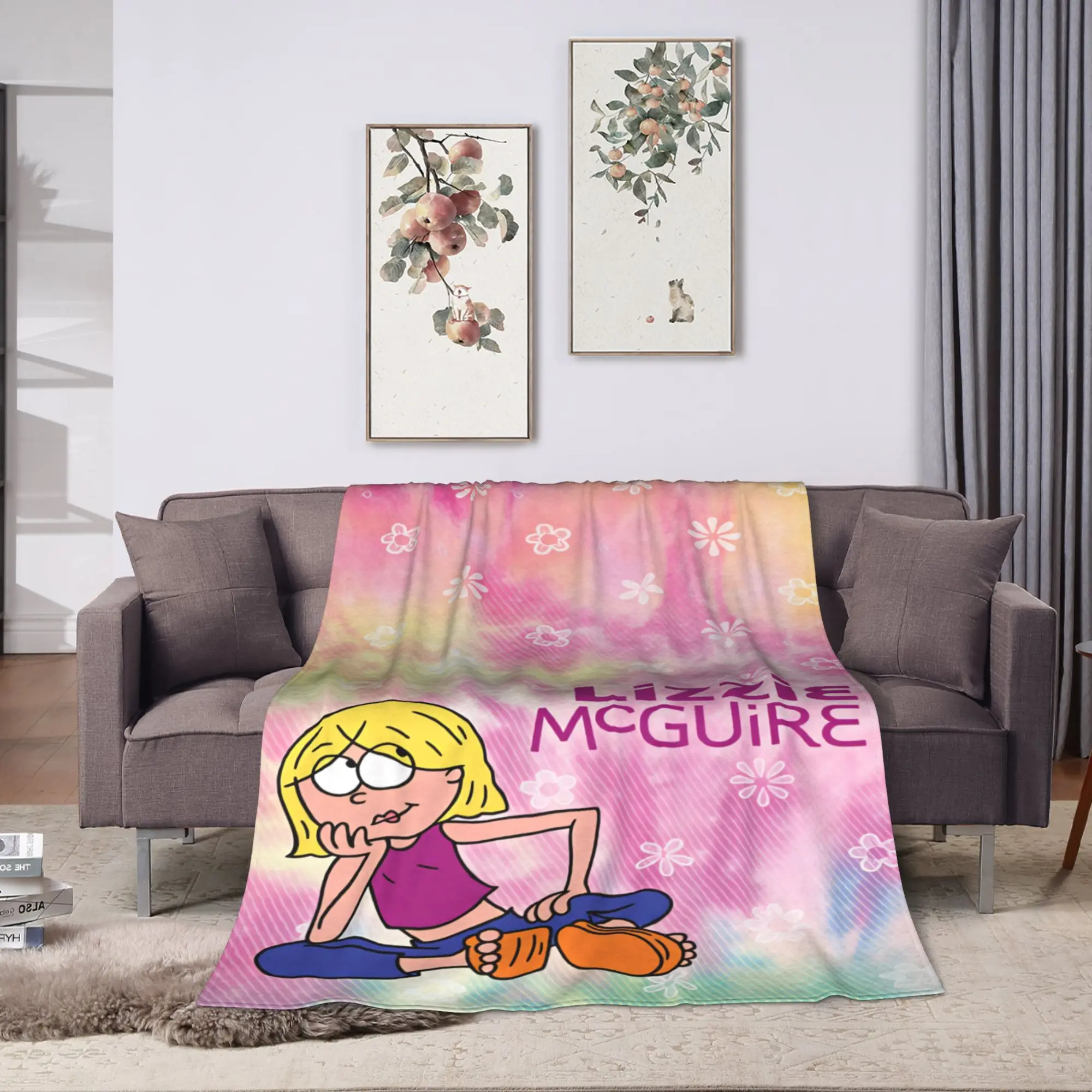 Lizzies Cartoon McGuires Blanket  Decorative Flannel Throw Blanket For Living Room Warm Soft Design Quality Bedspread Gift