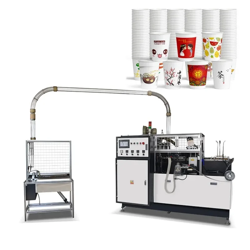 High Speed Manual Automatic Forming Paper Plate Coffee Tea Paper Cup Making Machine High Strength Paper Cup for Sale