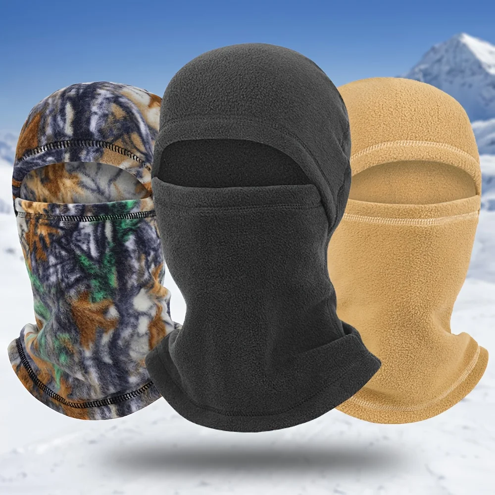 Outdoor Cycle Ski Mountaining Warm Windproof Plush Fleece Hat Multi-functional Cold Resistant Scarf Face Mask All-in-one Hat