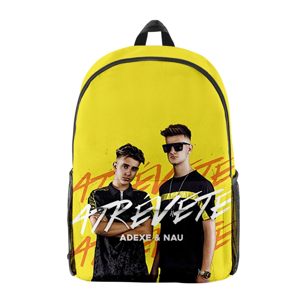 Mochila divertida Popular Harajuku Adexe & Nau para alumnos, mochilas para Notebook con estampado 3D Oxford, mochilas de viaje impermeables para niños y niñas