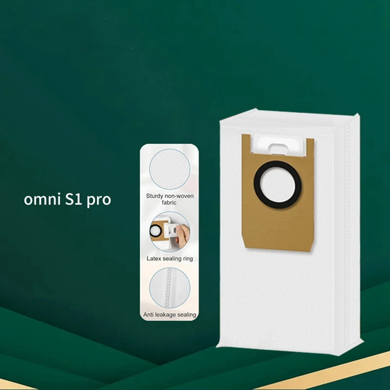 10 PCS Replacement Dust Bags for Omni S1 Pro Robot Vacuum Cleaner Accessories Non -Woven Garbage Bag-A46I