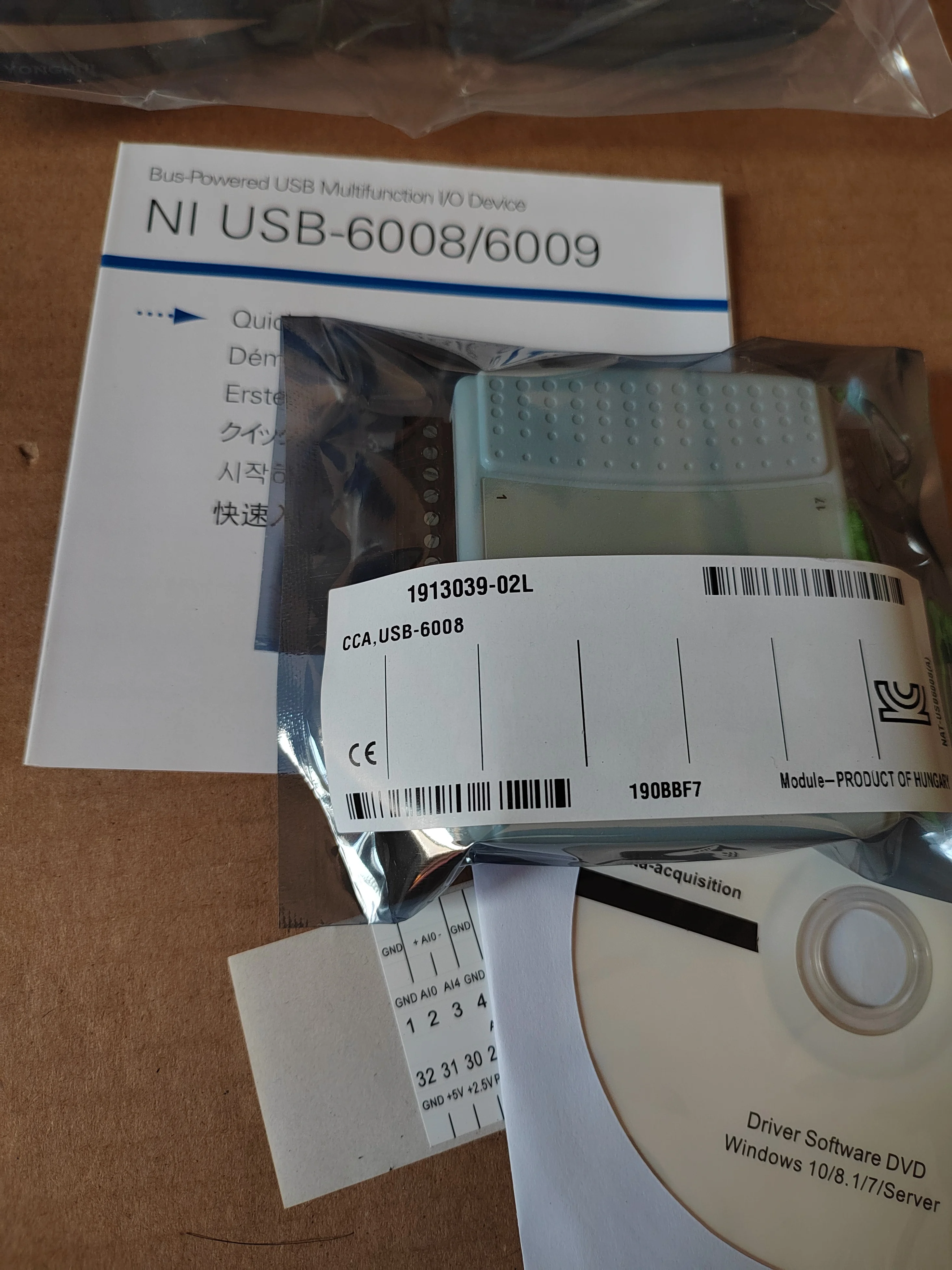 Brand New USB-6009/6008 Data Acquisition Card 779026-01 Multifunction I/O Device with Data Cable