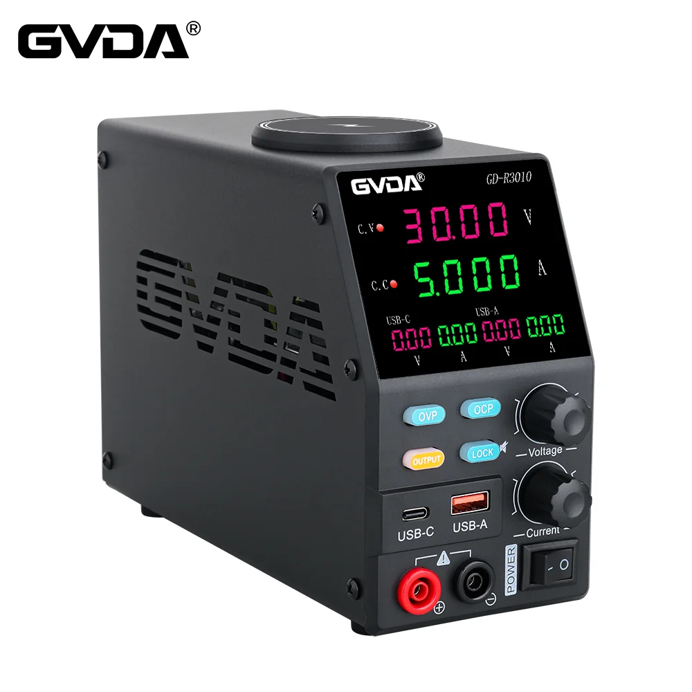 Adjustable DC Regulated Power Supply High Precision Voltage & Constant Current Output Stabilized Power Source for Repair Lab