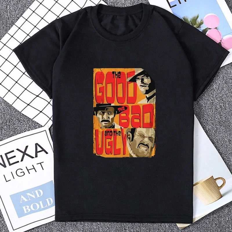 

The Good The Bad and Ugly Graphic Man T Shirt Vintage Il Buono Brutto Cattivo Printed T-shirt Swag Unique Streetwear Soft Tees