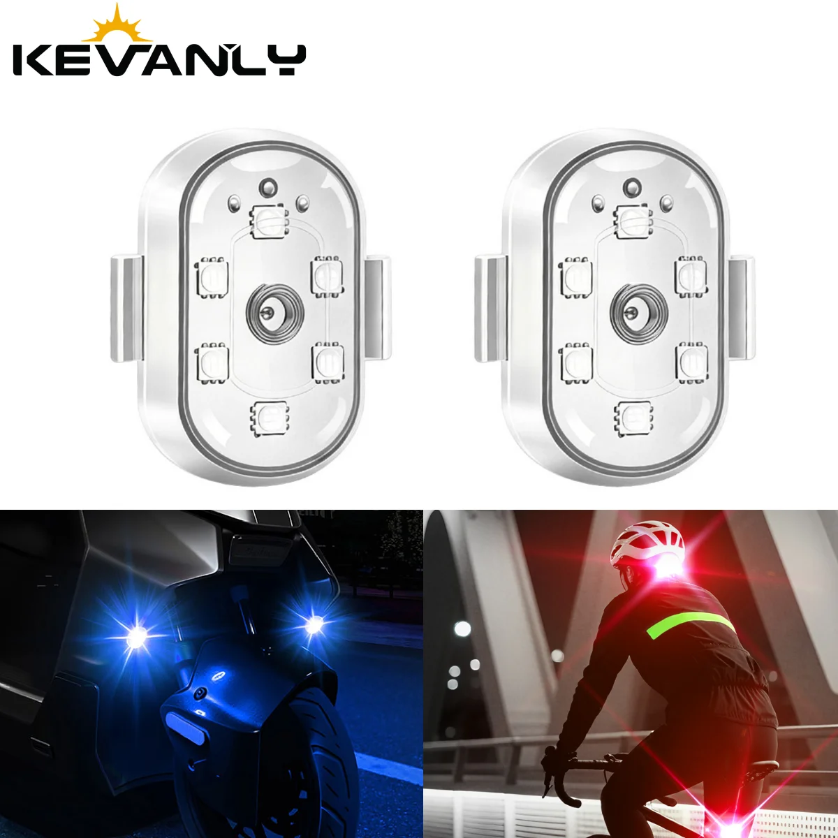 1x Touch Open Bicycle Helmet Led Light Rechargeable Safety Taillight Bike Motorcycles Accessories Helmet Moto USB Helmet Light