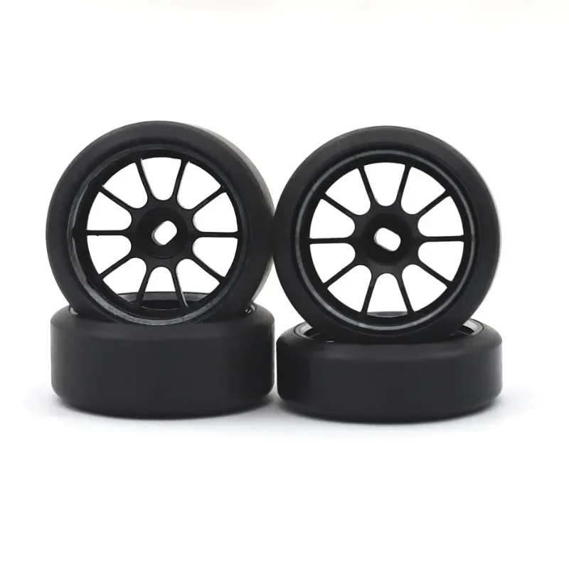 

1.5 Degrees Hard Plastic Drift Tires Metal Wheel Rim for Wltoys 284131 K969 K989 Kyosho Mini-Z 1/28 RC Car Upgrade Parts