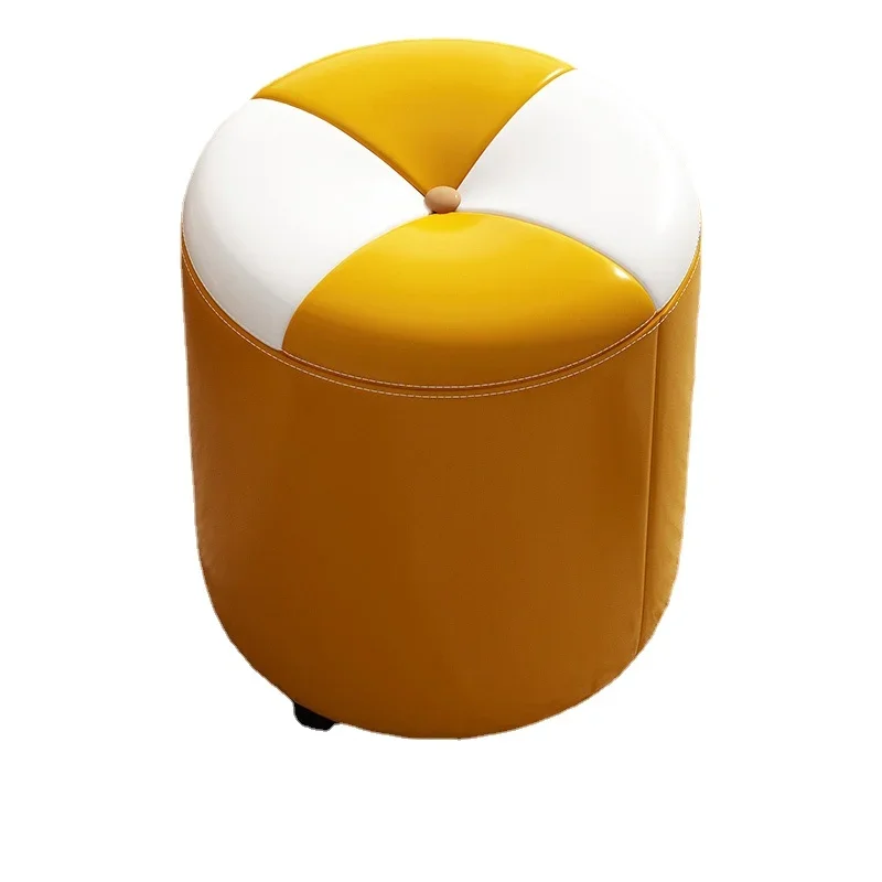 

Роскошная скамейка, табурет, напольный кожаный пуф, современные скандинавские кухонные табуреты, низкая офисная спальня, отдых, домашняя мебель