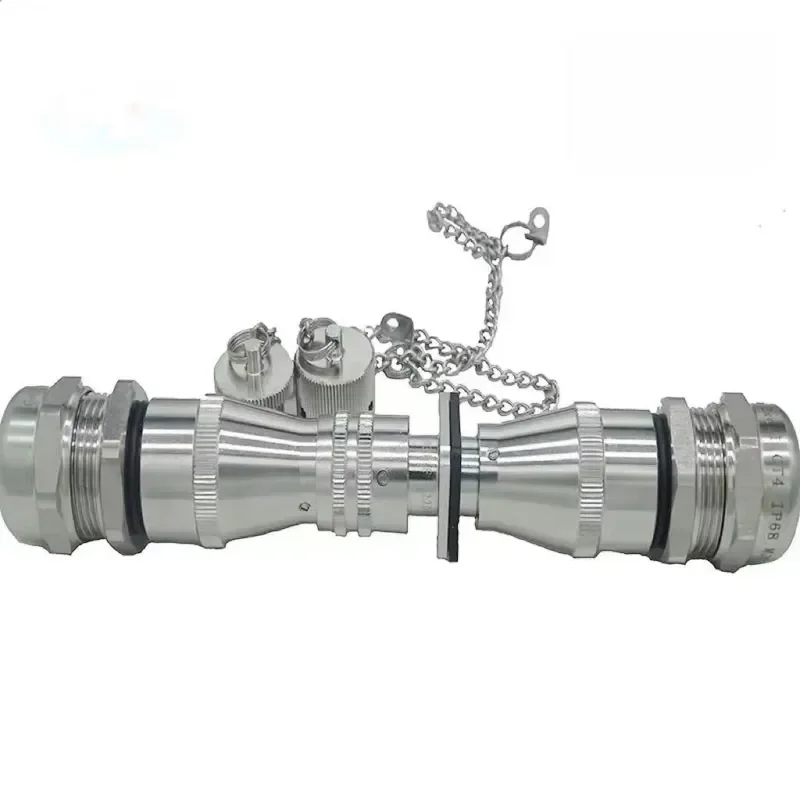 for Chuanghang 7 Pin Automotive Aviation Plug Socket High Low Insulator Thread Connection Explosion Proof Copper Silver