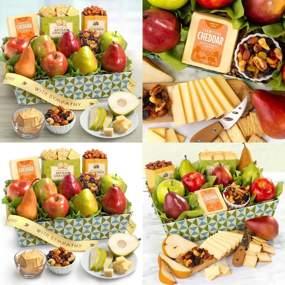 

Sympathy Cheese and Nuts Classic Fruit Basket