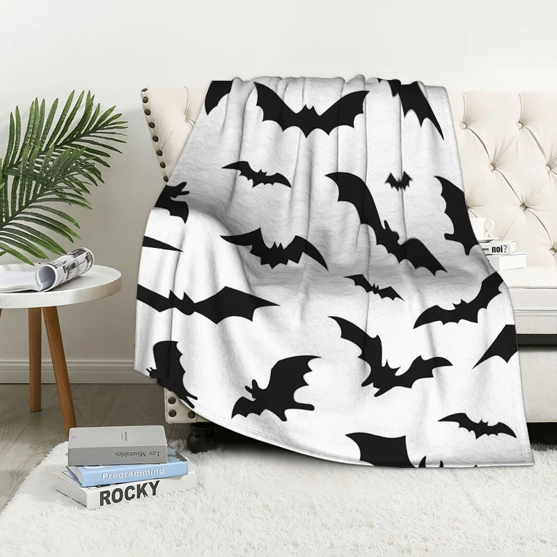 Home decoration plush Throw Sofa blanket Bedspread bed fluffy soft blankets decor Plaid Modern Halloween Autumn Pumpkin funny