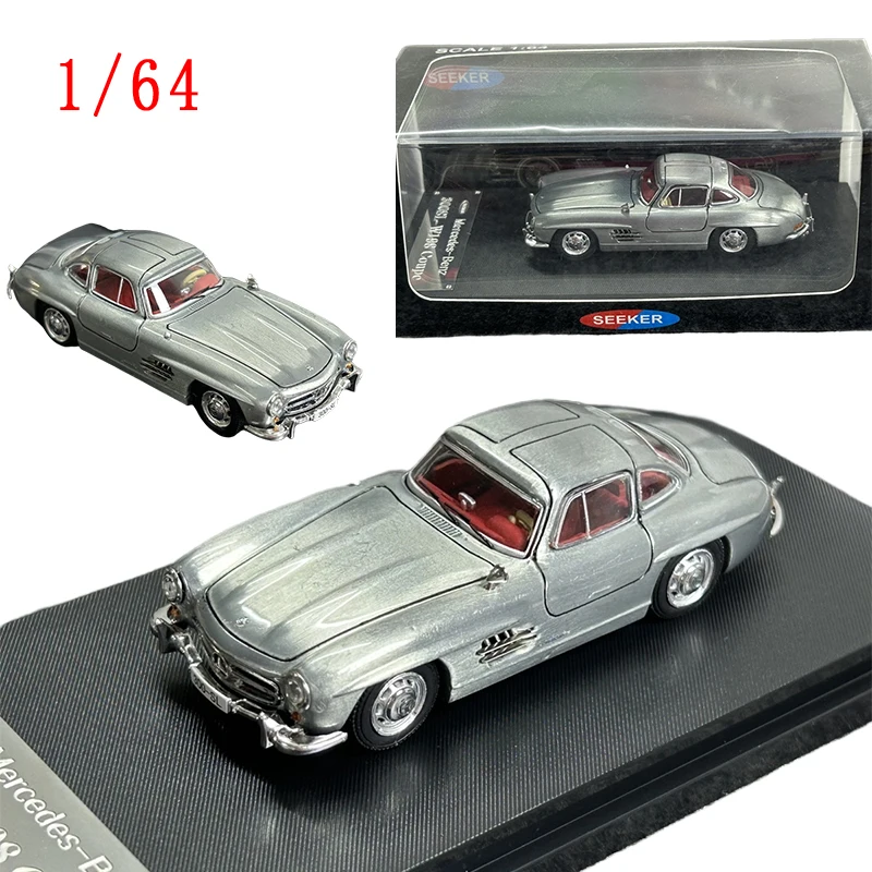 

Seeker, литой под давлением, масштаб 1/64, модель автомобиля из сплава Mercedes-Benz Benz 300SL Coupe Play Vehicles W198, игрушки для мальчиков, оригинальная коробка