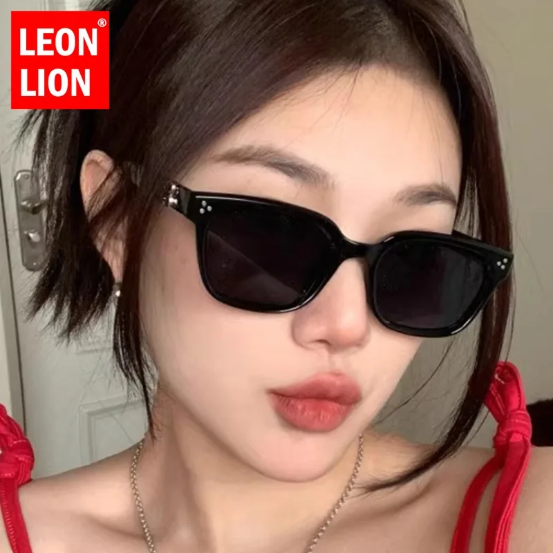 LeonLion Vintage Square Sunglasses Women Luxury Brand 2023 Eyewear Women High Quality Simple Glasses Women Lentes De Sol Mujer