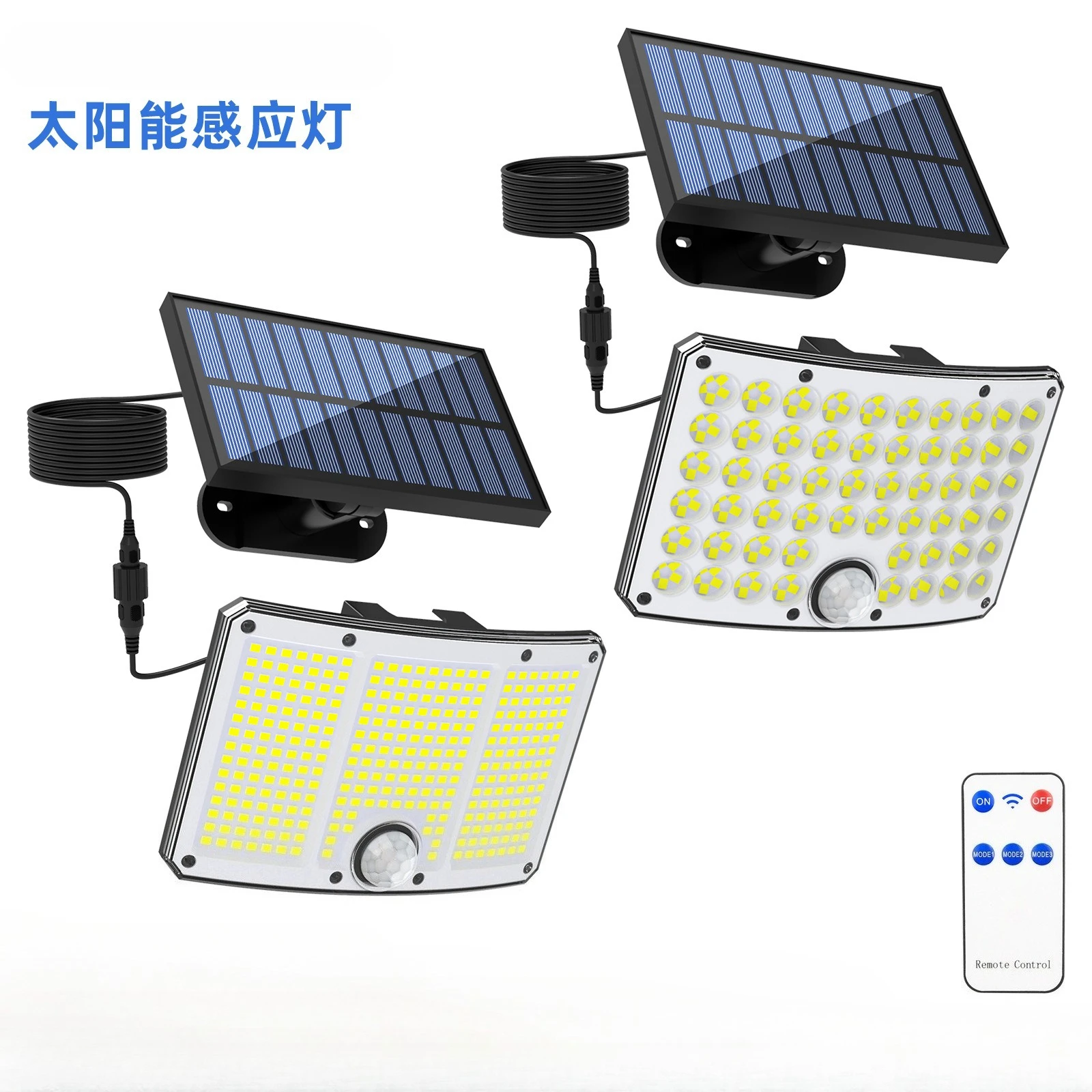 

Solar Motion Sensor Wall Light Outdoor Waterproof Garage Light Remote Control Yard Lamp