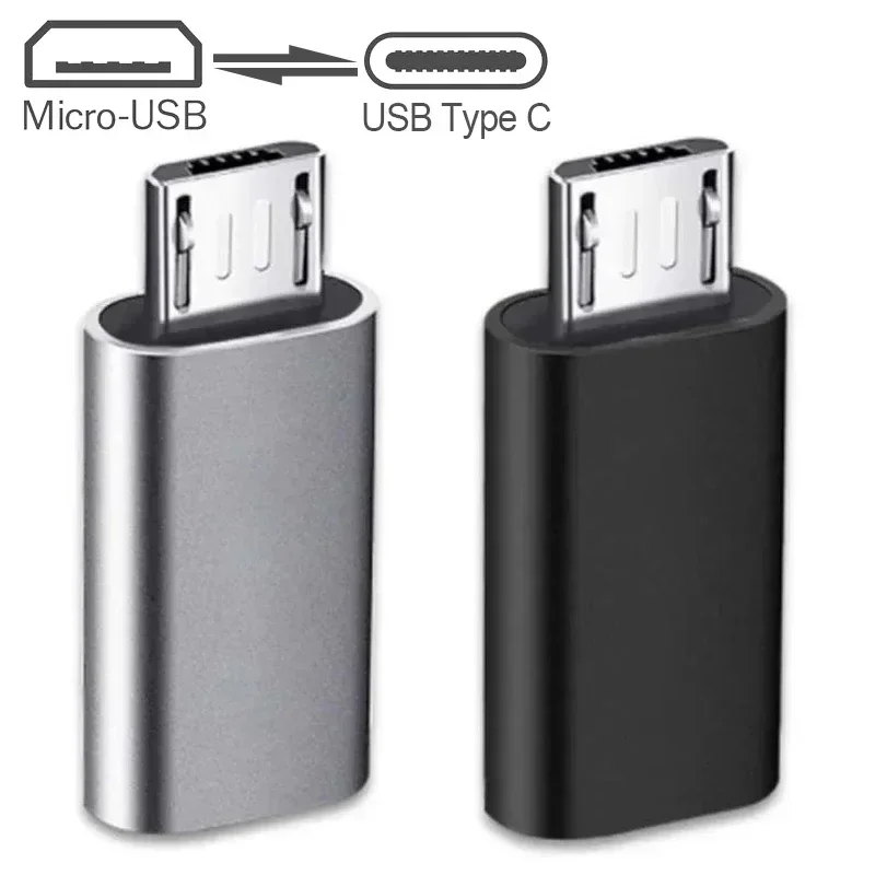 1/5 buah konektor adaptor USB Tipe C pria, konverter adaptor pengisi daya USB Tipe C wanita Ke mikro USB pria untuk Samsung Xiaomi Redmi Huawei