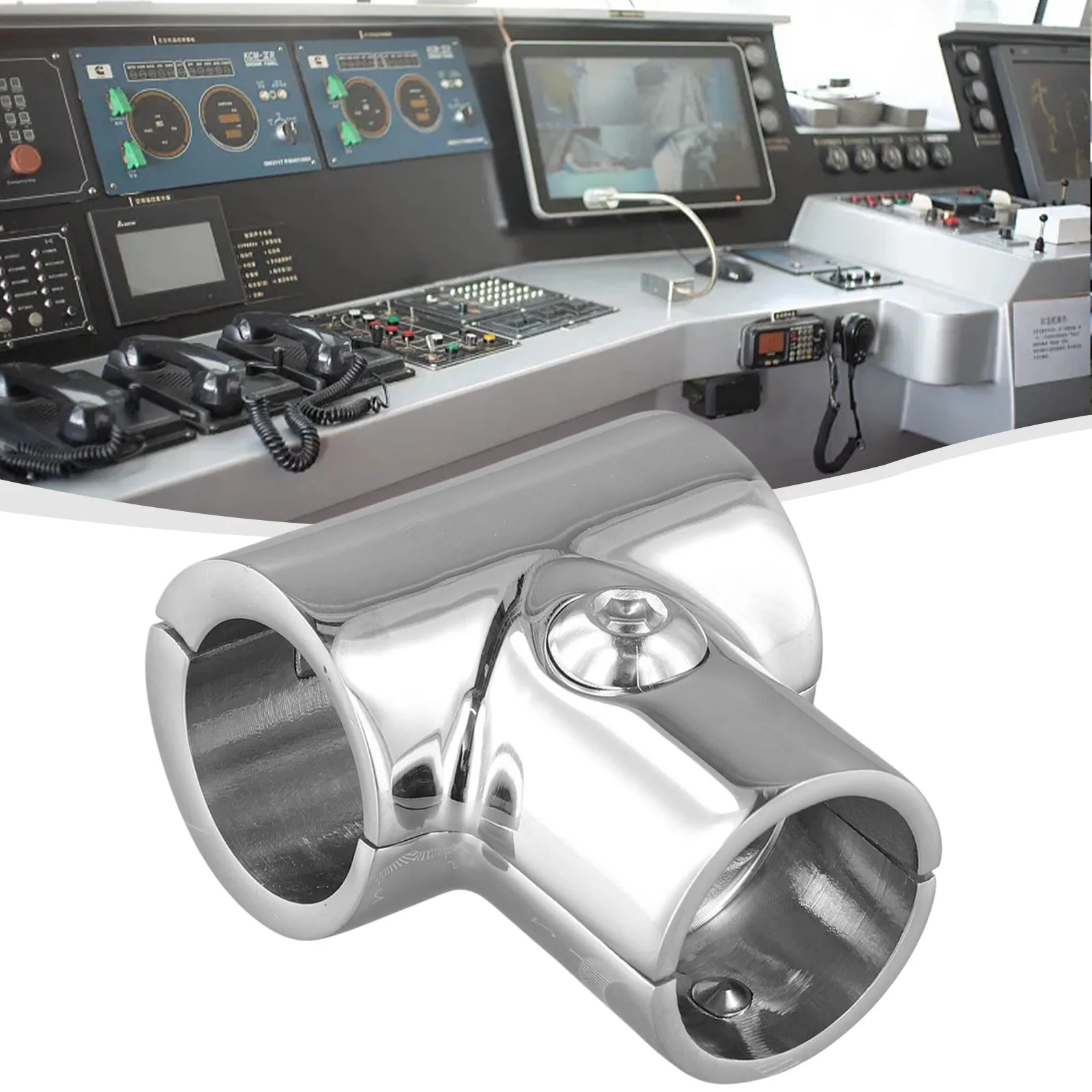 

1 Pc 316 Stainless Steel Marine Handrail 90° Joint Connector Yacht Fasteners 22/25MM Pipe Fitting Rowing Boat Yacht Accessory