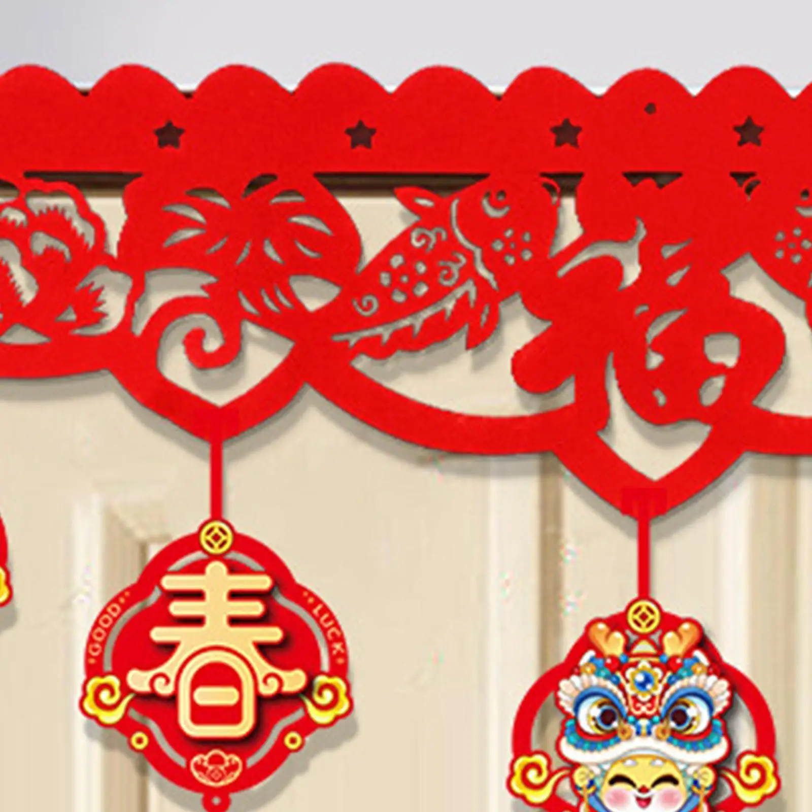 Chinese New Year Decoration Door Curtain Decoration Spring Festival Decor Home Decor for Outdoor