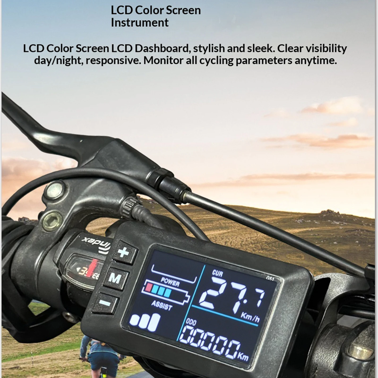 Velocímetro para Bicicleta Eléctrica G51 con Monitor de 5 Núcleos, Pantalla Inteligente de Velocidad, Accesorios para Ciclismo