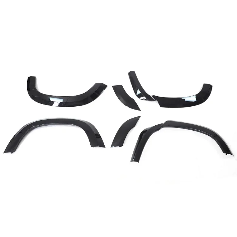

6Pcs ABS Fender Flares Wheel Arches, Black/White for Land Cruiser 2008-2020