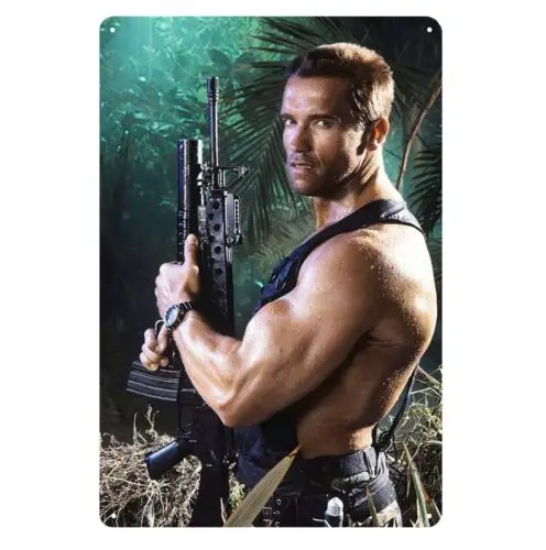 Predator Arnold Schwarzenegger Movie Photo Metal Poster Tin Sign 20x30cm Plaque sign