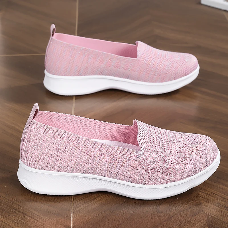 Women\'s Shoes Soft Sole Cloth Shoes Large Women\'s Shoes Casual Mesh Shoes Sports Casual Women\'s Vulcanized Women Male Low Heels