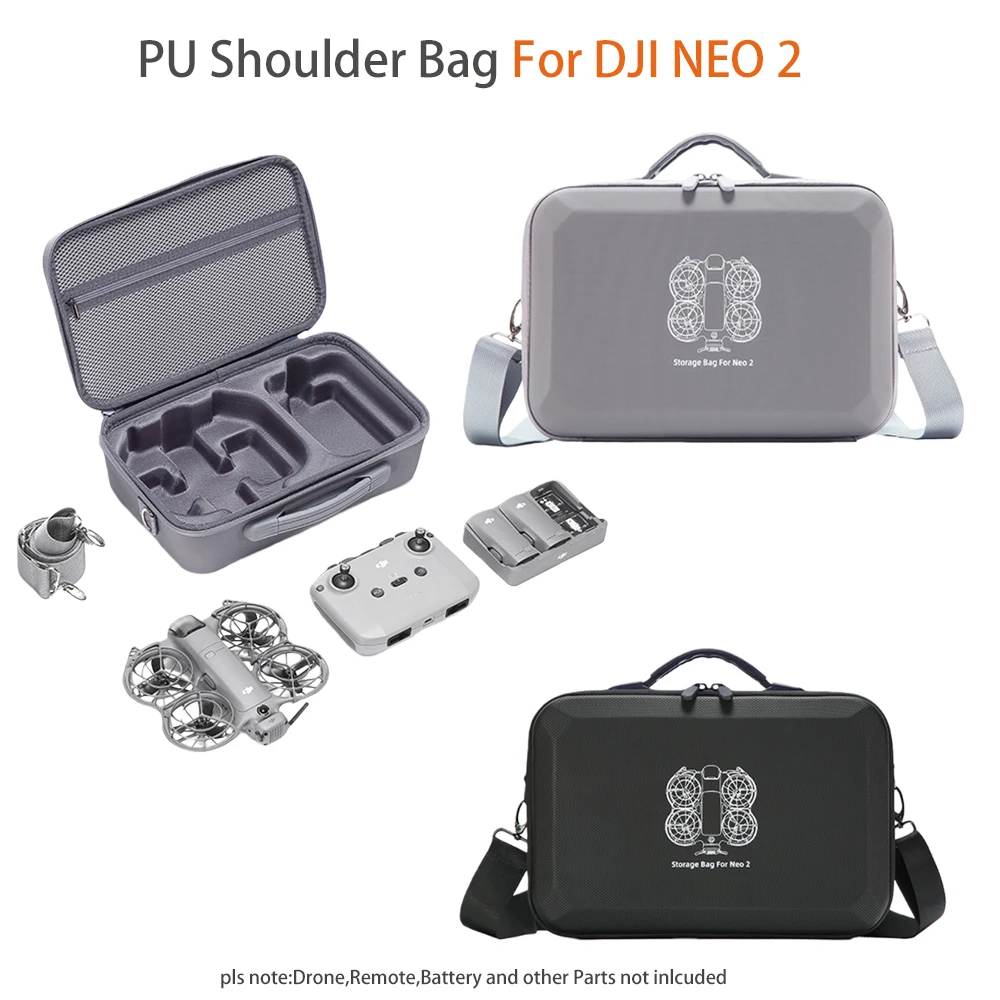 Étui à bandoulière Portable en PU pour DJI NEO 2, boîte de protection antichoc pour Drone DJI RC-N3, télécommande et accessoire de batterie