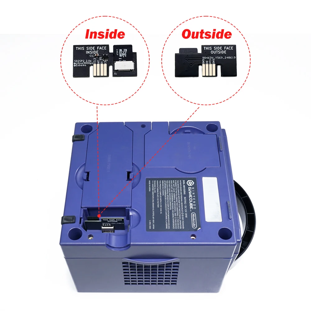 Adaptateur de carte Micro SD SD SD2SP2 V2.0, lecteur de carte TF Swiss GameCube Homebrew pour NGC GameCube Port série 2