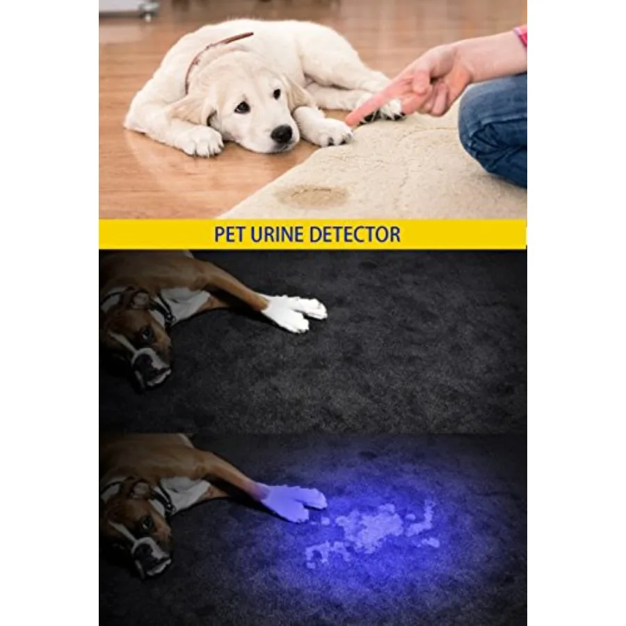 Light Rechargeable nm light Ultraviolet Wood's Lamp LED Portable Mini Handheld Pocket Torch Detector for Dog Urine Pet Stains A