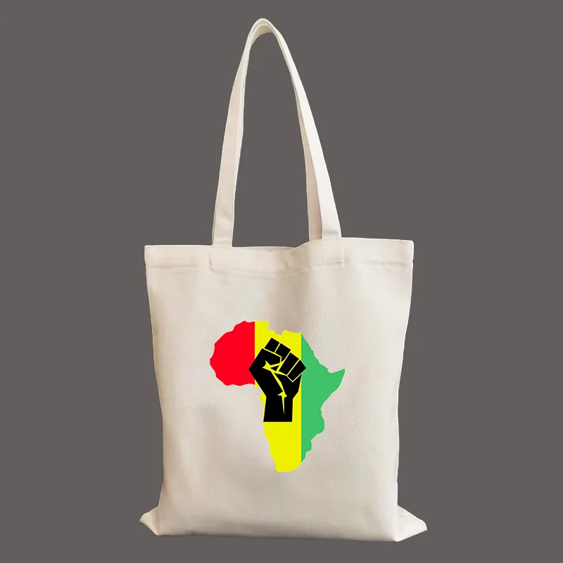 

Африка Power Rasta Reggae Музыкальная сумка на плечо Студенческая женская сумка Многоразовая сумка для покупок Холщовая большая сумка Ручные сумки для покупок