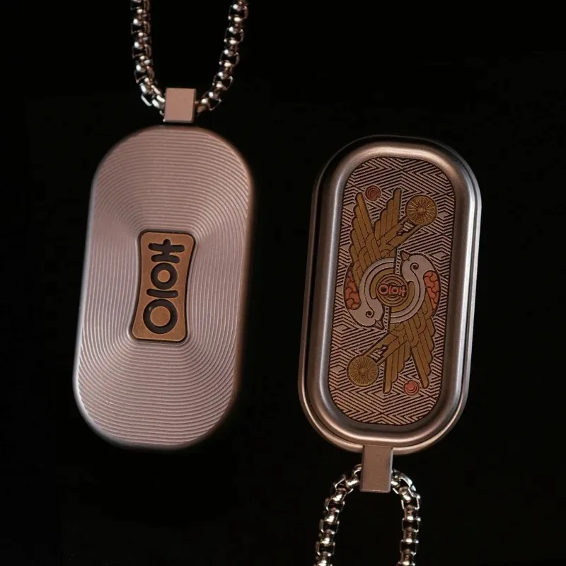 HOLO EDC Mechanical Metal Paragraph Direct Push Fingertip Push Card Decompression Desktop Toy
