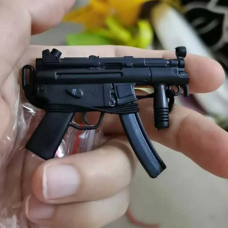 

1/6 Scale Soldier Weapon Model Doll 1 To 6 Micro-punch MP5 MP5K Black Gun Model Action Figure Accessories