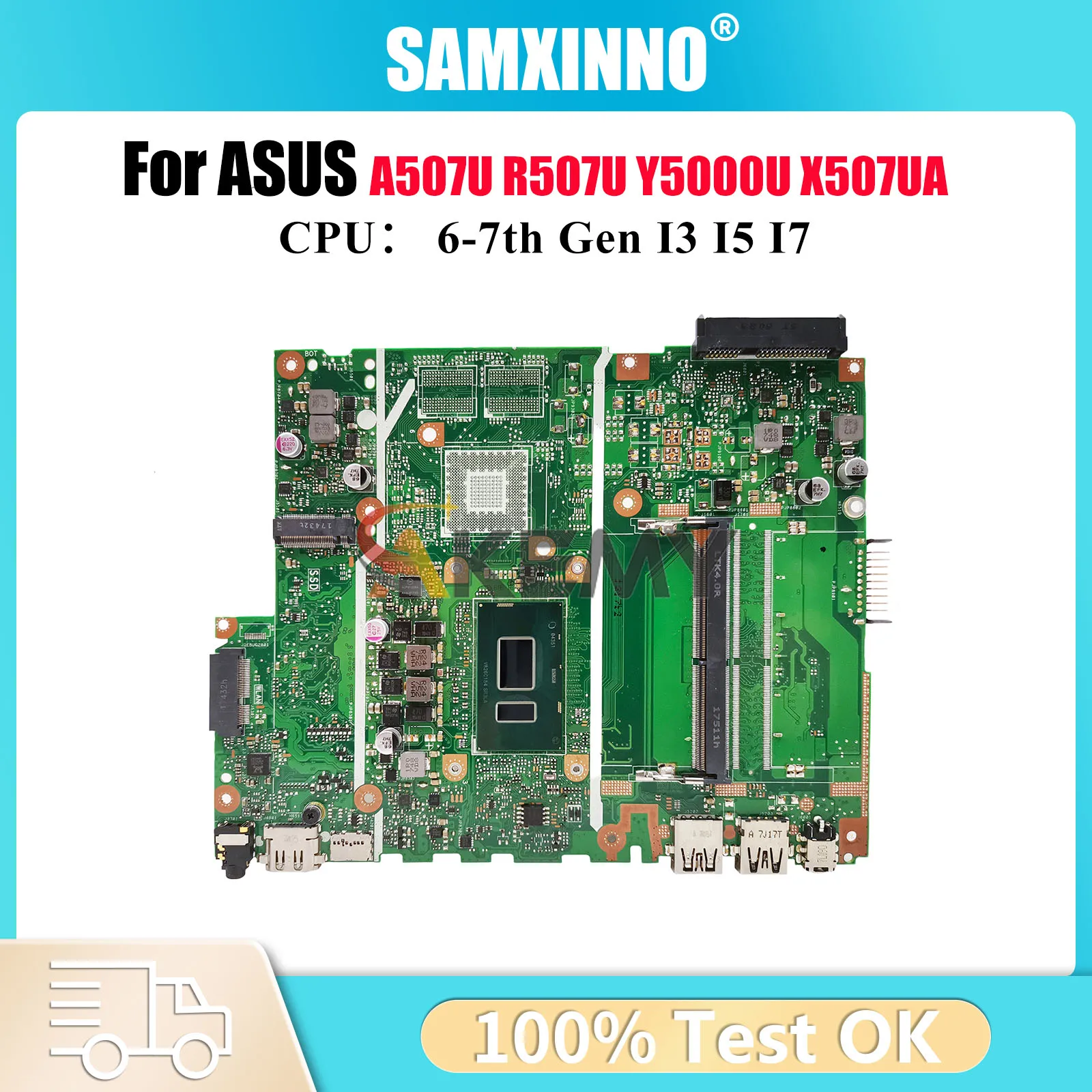 

X507UA Laptop Motherboard For ASUS X507UF X507UBR A507U X507U Y5000U X507UFR X507UB X507UA R507U X507UAR Mainboard I3 I5 I7 CPU