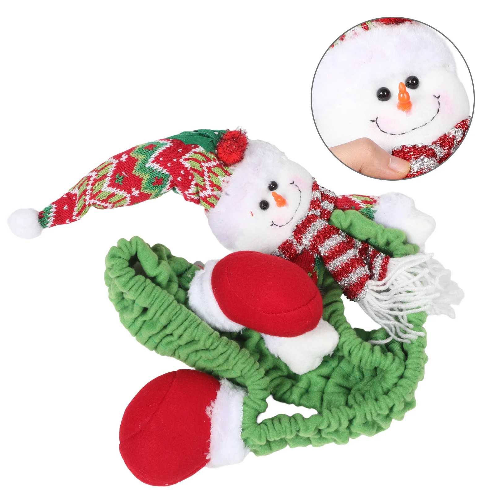 

Christmas Computer Monitor Border Sleeve Snowman Elastic Protective Cover Desktop Xmas Decorations Computer Decorations