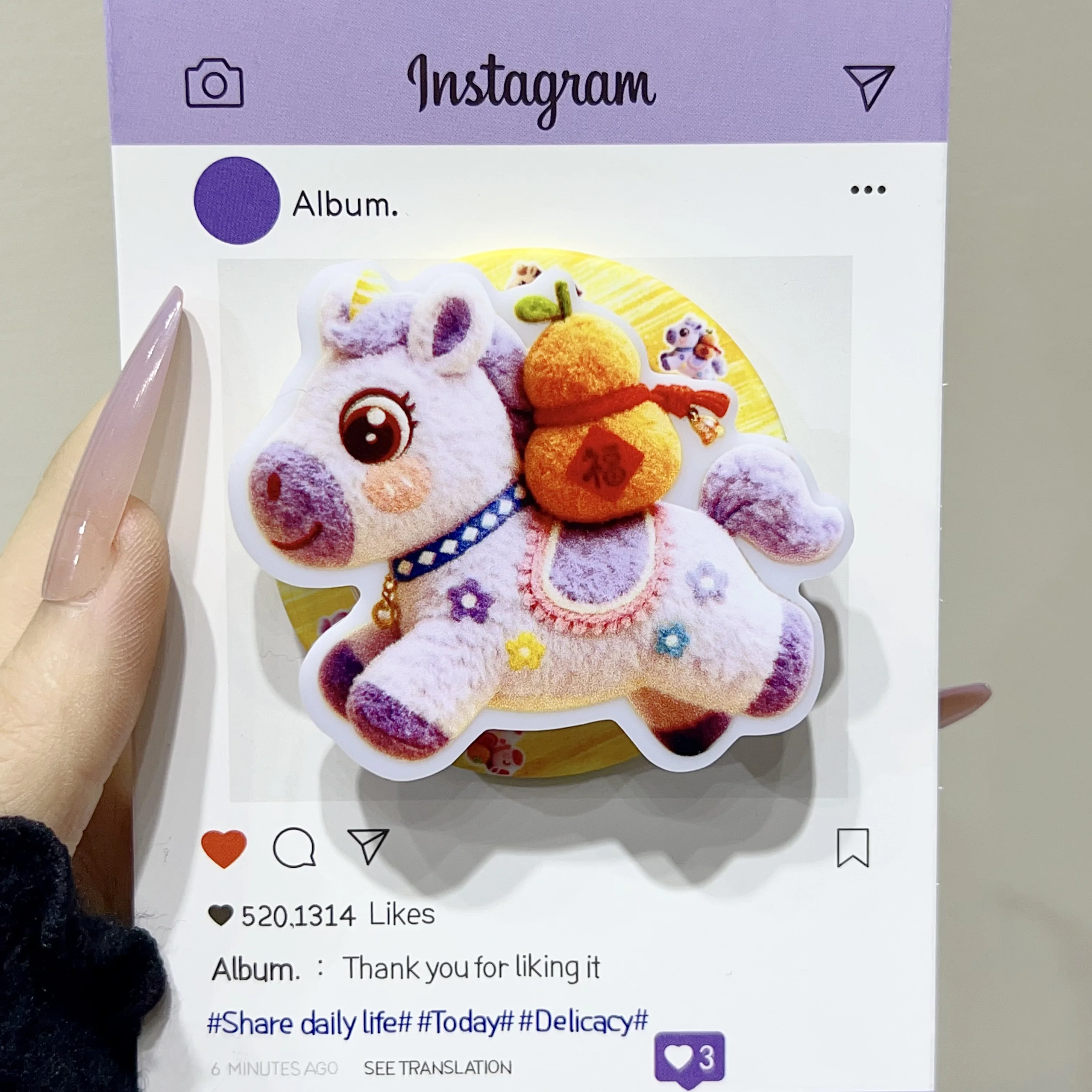 

New Year Gift Pony Series Mobile Phone Holder for iPhone Samsung Cute Cartoon Phone Stand Support for iPhone Magsafe Smart Tok